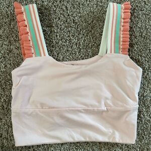 AS Revival light Pink Striped Trim Top Altar’d State size small